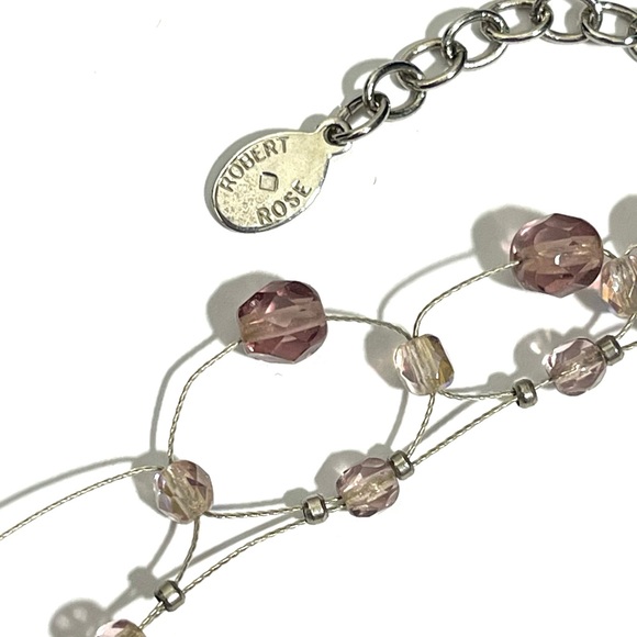 Robert Rose Floating Beads Necklace Signed - Picture 3 of 3